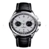 New Premier B01 Steel Case AB0118221G1P1 VK Quartz Chronograph Mens Watch Stopwatch White Dial Leather Strap Watches Hello Watch 63431