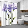 Shower Curtains Beautiful Flower Tulip Sunflower Bathroom Curtain Fabric Waterproof Polyester Shower Curtain With