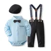 Kleidungssets für geborene Baby-Jungen, 0 bis 3 Monate, Jungen-Outfit, Strampler, Hemden, Hosen, 1 Jahr für Geburtstagsparty