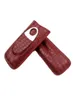 Wejście luks skórzane cygaro przenośna rurka cygara 2 trzymanie torby z cygarami z cygarami z noża na prezent upuszczony statek czerwony kolor fabryki