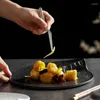 Plates Japanese Special-shaped Ceramic Plate Modern El Restaurant Serving Tray Dinner Tableware Molecular Cuisine Cold Dishes