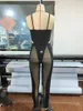 Kadınlar İki Parçalı Pantolon Lfrvz 2023 Lüks Tasarımcı Açıkça Seksi Kulüp Genç Siyah Dantelli Kılıç Bodysuits Üst Uzun Kalem Kadınlar 2 Set