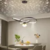 Luminárias pendentes Luzes led luxuosas Preto ouro branco Lustres Gypsophila Sala de estar Restaurante Iluminação interna Decoração Luminárias