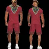 Mens Tracksuits est African Print WomensMens Tshirts Sets Africa Dashiki Mens TracksuitVintage Tops Sport And Leisure Summer Male Suit 230713