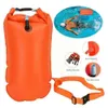 Life Vest Buoy 1PC Uppblåsbar öppen simning Tow Float Dry Bag Double Air med midjebälte för vattensporter förvaringssäkerhet A4H4 230713