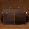 Valigette Borsa vintage in pelle di cavallo pazzo fatta a mano Cartella di grande capacità per uomo 15 "Borsa da lavoro per laptop Borsa da lavoro 230714