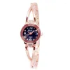 Montres-bracelets 2023 montres pour dames américain strass métal Bracelet montre étudiant