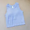 LL Yoga gilet sport d'été fitness avec coussin de poitrine rassembler I court beauté dos haut pour femme fil intégré T-shirt vêtements de sport