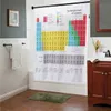 Shower Curtains Chemical Periodic Table Stripe Polyester 1.8m Long Fabric Bath Weighted Shower Curtain Big Bang Theory Sheldon Same Curtain