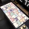 Mauspad Kawaii Katze Gummi Gaming Zubehör Großes Mousepad Gamer XXL Rastkante Großes Tastaturpad Computer Niedliche Schreibtischmatte