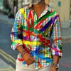 Erkekler Sıradan Gömlek Erkek Gömlek Hip Hop Moda Graffiti Baskı Uzun Kollu Üst Tek Bravatalı Sıradan Gömlek 2022 Yaz Sonbahar Yeni Erkek Kıyafetleri T230714