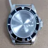 Reparationsverktygssatser 40mm Gröna och svart keramiska Bezel Watch -fodral för 3135 rörelse med R LOGO276A