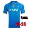 23 24 Maglia Napoli Soccer Jerseys 2023 2024 Fotbollssatser Neapel Home Away Football Shirt Juldag Halloween Special Fouth Maradona Osimhen Anguissa SSC