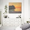 Claude Monet Leinwandkunst Etretat Cliff of D Aval Sonnenuntergang Handgemachtes Ölgemälde Impressionistisches Kunstwerk Home Decor Modern