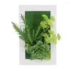 Fleurs décoratives 3D créatif en plastique plantes succulentes décoration de la maison mur cintre fleur artificielle cadre autocollant magasin décor