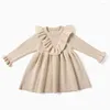 Meninas vestidos de malha vestido 2023 Autumn Roupos de inverno Lattice Kids Beby Baby para Princess Cotton Warm Christmas