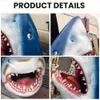 Garden Decorations Creative White Shark Garden Art Statue Resin Lifelike White Shark Head Crocodile Sculpture Wall Hanging Home Yard Garden Decor L2405