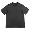 Mannen T Shirts 270G Zwaargewicht Katoen Premium T-shirt Zomer Mode Effen Kleur Korte Mouw Vintage Losse Casual Tops tees Unisex