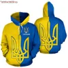 Sweats à capuche pour hommes Sweat-shirts pour hommes Chaussettes pour hommes Nouveau manteau de bouclier ukrainien Veste à capuche Drapeau pour hommes de l'Ukraine Football Imprimer Sweat-shirt à glissière Unisexe Haut Personnalisé S-7XL Z230717