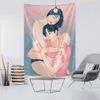 Tapissries Girls 'Tapestry Wall Hanging Personlighet Lady Bohemian Kawaii Hippie Dormitory Bakgrund Vägg Heminredning R230713