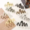 Large Metal Hair Claw Clips - Personality Wave Silver Hair Clip, Perfect Jaw Hair Clamps for Women, Nonslip Thick Hair Styling - Strong Hold Hair Fashion Hair Accessories