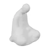 Storage Bags Mini White Ceramic Buddha Statue Meditating Decoration Miniature Landscape Accessories