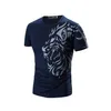 Men'S T-Shirts Tattoo Printed Short Sleeves Crew Neck Men T Shirts Summer Casual Daily Wear Clothing Black White Navy Drop Delivery Dh9Tj