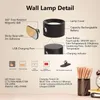 Wall Lamp LED Light Touch & Remote Control Cordless Mounted Sconce Lights For Bedroom Reading