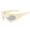 Lunettes de soleil DYTYMJ 2023 sport femmes millénaire futuriste rétro mode parasol lunettes Lunette De Soleil Femme