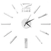 Wall Clocks 2D Frameless Clock Mirror Sticker Fashion Living Room Quartz Watch DIY Home Decoration Horloge Reloj De Pared