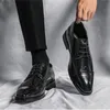 Plus w rozmiarze 48 butów Bogue Buty męskie koronkowe biznesowe buty swobodne buty ślubne Buty 1AA16