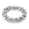 Casting Double Rolo Chain Bracelet Stainless Steel Link Jewelry For Mens Cool Gifts 15mm 9inch 122g Christmas, Birthdays Gifts