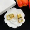 Flashy Designer Earrings Chic Charm Stud Earring Gold Eardrop Classic Retro Classy Earrings Party Jewelry With Box Package