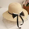 Wide Brim Hats Straw Hat Women Summer Beach Vacation Po Sunscreen Personality European Style Foldable