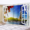 Tapisseries tapisserie belle fenêtre paysage chambre décor décoration de la maison mur fond suspendu tissu 230714