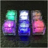 Party Favor Led Ice Cubes Glowing Ball Flash Light Luminous Neon Festival Christmas Bar Wine Glass Decoration Supplies Vtm T Dh93S