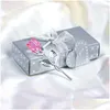 Couronnes de fleurs décoratives Cadeaux de Saint Valentin romantique Mticolor Crystal Rose Favors Colorf Box Party Creative Souvenir O Dhsuk