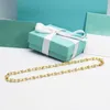 2024 s925 silver Necklace for Women Popular U-shaped Small Link Necklace in Yellow Gold colour Chain T-series Collar Chains Couple Designer Jewelry mother gift