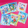 Children DIY Button Drawing Toy Stickers Coloring Books For Kids Educational Picture Handmade Paste Painting Wholesale