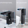 Bathroom Sink Faucets Luxury LED Black Basin Faucet Tall And Short Tap Single Handle Cold and Water Flow Produces Electricity 230713