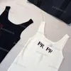 Dames Top T-shirt Vest Lang Gebreid Ontwerper Borduurwerk Gebreid Sport Ademend Yoga Vest Top