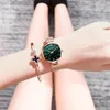 DOM Women Watches New Rose Gold Ladies Bracelet Watch Womens Quartz Dress Malachite Green Wristwatch Feminino Clock G-1286G-3M2135