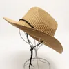 Breda brimhattar hink ozyc sommar casual sol hattar för kvinnor mode jazz halm man strand panama hatt grossist och detaljhandel 230713