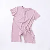 Rompers Modal Soft Baby Romper Summer Boy Girl Clothes Solid Jumpsuit born Onesie Short sleeved Clothing 230713