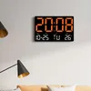 Horloges murales pendaison horloge numérique grand écran LED alarme électronique avec Date heure température affichage multifonction