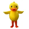 2018 Haute qualité du costume de mascotte de canard jaune mascotte de canard adulte240J