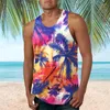 Men's Tank Tops Coconut Tree 3D Printed Top Fresh Casual Men Women Clothing Sleeveless Flower Pattern Sport Fitness Homme