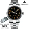 Inne zegarki 22 steelflier luksusowy kwarc zegarek SF8203 Klajniczka Sapphire Crystal Szwajcar Luminous 200m Wodoodporna moda Pilot Mute Ruch 230714