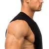 Herren-Tanktops der Marke Just Gym Clothing Fitness-Seiten abgeschnittene T-Shirts Tief sitzende Armlöcher Bodybuilding-Training ärmellose Weste 230713