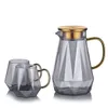 Water Bottles Colorful Diamond Texture Glass Teapot Set Cold Kettle Jug Transparent Coffee Pot Home Carafe Pitcher 230714